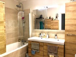 Koupelna v ubytování Chambre lit double pour 1 à 2 pers en Colocation