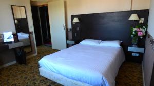 Postel nebo postele na pokoji v ubytování Hôtel Restaurant Le Bellevue Montrichard 3 étoiles