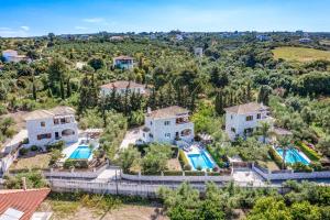 an aerial view of a villa with a swimming pool at Villa Meli in Methoni
