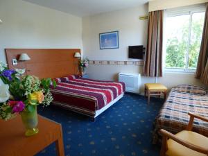 Postel nebo postele na pokoji v ubytování Hôtel Restaurant Le Bellevue Montrichard 3 étoiles