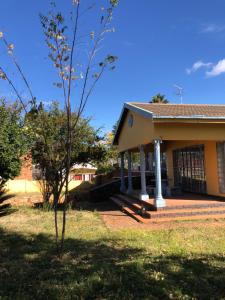 ein kleiner Baum vor einem Gebäude in der Unterkunft Michelle Cottage in Southgate