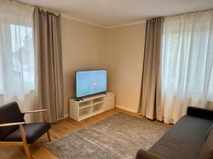Μια τηλεόραση ή/και κέντρο ψυχαγωγίας στο Grafen Apartment Hallermunt