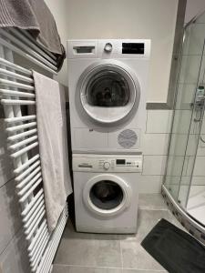 Koupelna v ubytování Privatzimmer in 4 Zimmer EG Wohnung in Altchemnitz