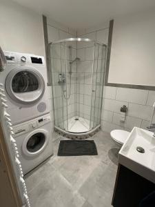 Koupelna v ubytování Privatzimmer in 4 Zimmer EG Wohnung in Altchemnitz + 37 fotografií
