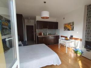 Kuchnia lub aneks kuchenny w obiekcie City Center Studio Apartments