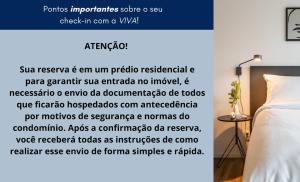 a poster of a bedroom with a bed and a wall at Prédio com apartamentos completos, com piscina e a passos da praia - Agua Marinha in Florianópolis +1 photo