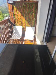 Balkon lub taras w obiekcie Location vacances Barcelonette