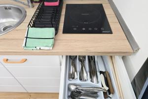 Kuchyňa alebo kuchynka v ubytovaní Centrum Charm Apartment