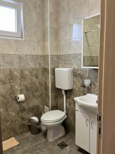 Koupelna v ubytování Guesthouse P&A
