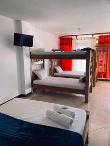 Letto o letti in una camera di Hotel Estaciones