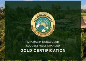 Certifikát, hodnocení, plakát nebo jiný dokument vystavený v ubytování Arkamara Dijiwa Ubud