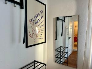 Ένα ή περισσότερα κρεβάτια σε δωμάτιο στο Altbau Wohnung in RT-Betzingen