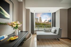 Posezení v ubytování Atour Hotel Chengdu Taikoo Li Riverside