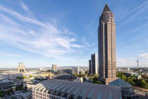 Nespecifikovaný výhled na destinaci Frankfurt nad Mohanem nebo výhled na město při pohledu z hotelu