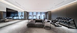 Fitness centrum a/nebo fitness zařízení v ubytování 成都西博城中心城际酒店