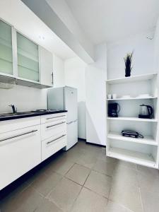 Kuhinja oz. manjša kuhinja v nastanitvi Amazing 2BR Apt, 16-Mins to Blumengärten