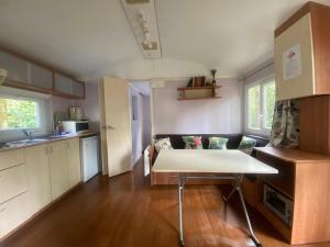 Kuchyň nebo kuchyňský kout v ubytování Mobil Home près de Paris