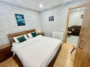 Postel nebo postele na pokoji v ubytování Two bedrooms apartment "Kitesa"