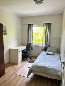 Postel nebo postele na pokoji v ubytování Single-bed rooms in Central located apartment in Trondheim