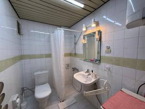 A bathroom at Duplex House on the Castle Road with a Seaview
