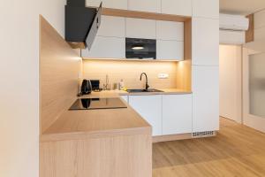 A kitchen or kitchenette at SOLARIS APARTMÁNY Pálava