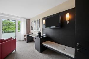 TV a/nebo společenská místnost v ubytování Schwarzwaldapartments Sky Lounge 160
