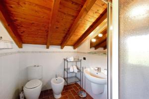a bathroom with a toilet and a sink at Villa Zafferano in Celle Ligure +25 photos