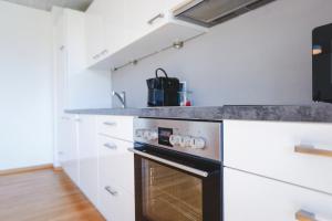 Kuchyň nebo kuchyňský kout v ubytování Terrassenwohnung 6