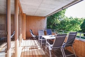 Balkón nebo terasa v ubytování Terrassenwohnung 6