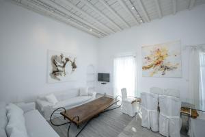 Cama o camas de una habitación en Mykonos Art Villa