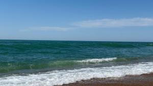a beach with the ocean and a few waves at Villa des Embruns Entre Hossegor et Biarritz in Boucau