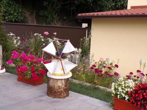Um jardim no exterior de Casa do Passarinho