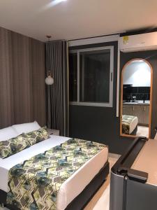 Postel nebo postele na pokoji v ubytování Hotel Mediterraneo