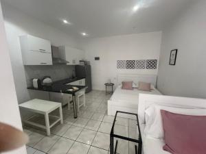 Kuchyň nebo kuchyňský kout v ubytování Spile Rooms Lukas