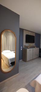 Postel nebo postele na pokoji v ubytování Hotel Mediterraneo