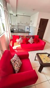 Χώρος καθιστικού στο Hermoso Apartamento Miraflores Central