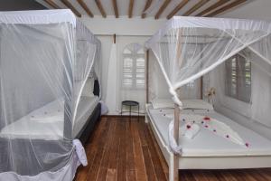 Postel nebo postele na pokoji v ubytování Organic Roots Villa
