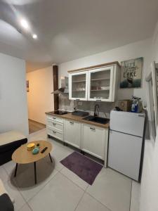 Kuchyň nebo kuchyňský kout v ubytování Apartman Rita