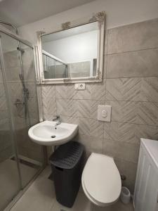 Koupelna v ubytování Apartman Rita