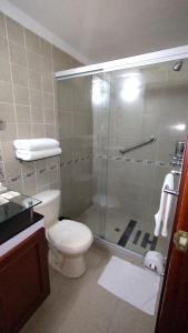 Koupelna v ubytování Hotel Mediterraneo