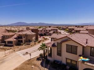 an aerial view of a town with houses at 3-Bedroom El Dorado Ranch San Felipe Rental with Beach View in Playa El Paraíso