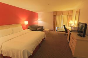 a hotel room with a bed and a television at Days Inn by Wyndham Calumet Park in Calumet Park