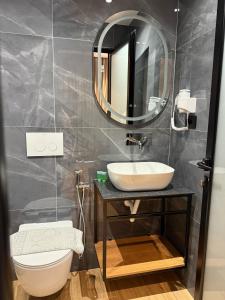 Koupelna v ubytování Afrimi Hotel