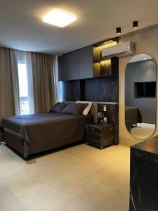 Katil atau katil-katil dalam bilik di Studio 303, new, with complete furniture