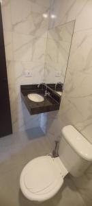 Koupelna v ubytování Hotel New Brás