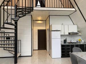 Kuchyň nebo kuchyňský kout v ubytování A frame House