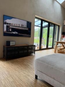 Postel nebo postele na pokoji v ubytování Villa auf der Klippe