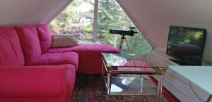 Ruang duduk di Suite in Villa