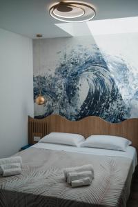 Letto o letti in una camera di Hotel Ficocella