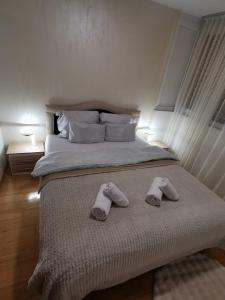 Ένα ή περισσότερα κρεβάτια σε δωμάτιο στο Apartman Bullevar Stup